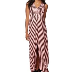 NWT RACHEL ZOE for A‎ PEA IN THE POD Sleeveless Striped Maxi Dress Pink White Lg